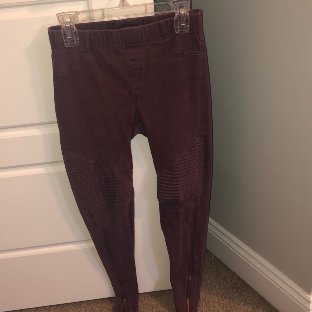 maroon beulah jeggings